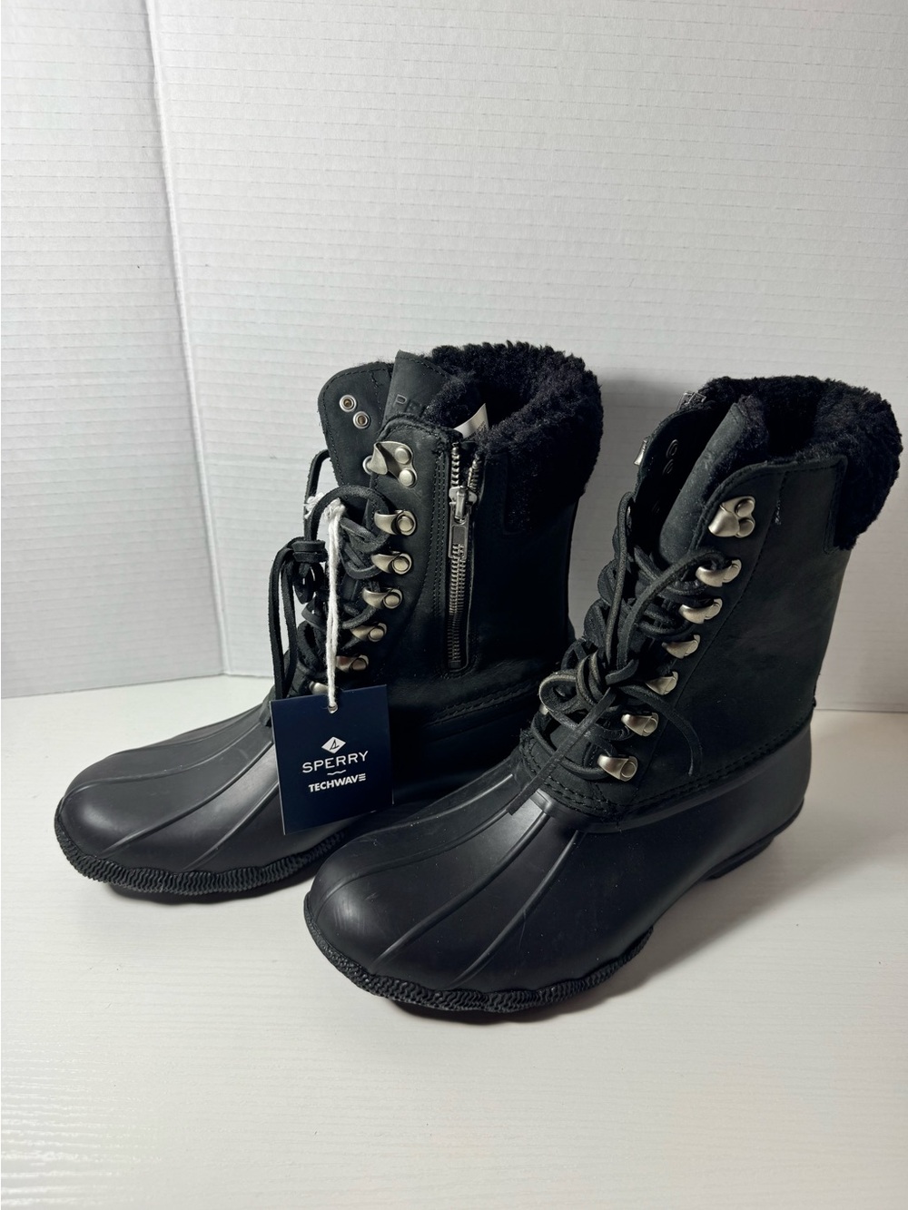 Sperry Black Insulated Lace-Up Techwave Waterproof Boots